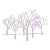 Vintage Curtis Jere Signed Metal Wall Sculpture of Trees For Sale