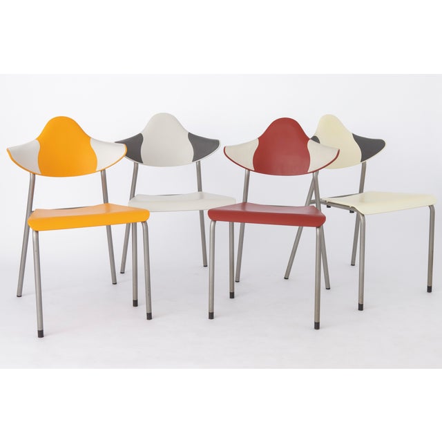 Vintage German Stacking Chairs by Samas Parlando, 1980s, Set of 4 For Sale - Image 12 of 12