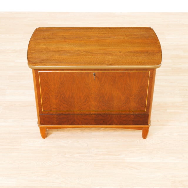 Mid Century British Mechanical Liquor Cabinet, 1950s For Sale - Image 4 of 15