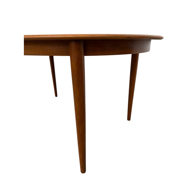 Vintage Danish Modern Oval Teak Dining Table - Refinished! For Sale - Image 4 of 9