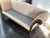 Late 19th Century Upholstered Sofa With Carved Wood Frame and Scrolled Arms For Sale - Image 5 of 12