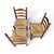 Vintage Provicial Ladderback Children's Chairs with Rush Seat, 1930s, Set of 3 For Sale - Image 9 of 18