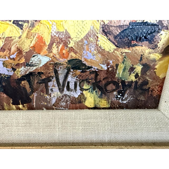 Late 20th Century Late 20th Century Autumn Trees Original Oil Painting Artist Signed Vuckovic For Sale - Image 5 of 10