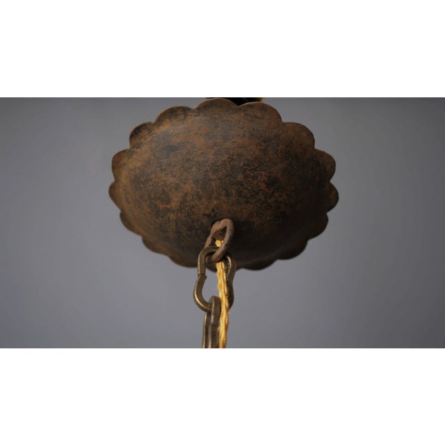 18th Century Flemish Bronze Oil Chandelier For Sale - Image 10 of 12