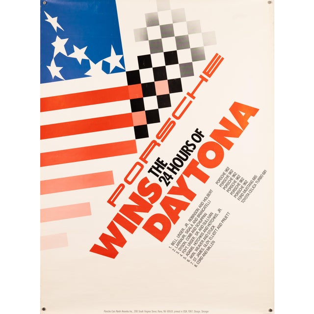 Vintage Porsche Poster, 1987 For Sale - Image 9 of 9