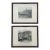 Vintage Prints of Central Hong Kong, Circa 1930 & 1862, Wood Framed, a Pair For Sale