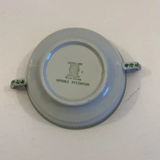 1950s Spode Fitzhugh Green Cream Soup Bowls - Set of 4 For Sale In Richmond - Image 6 of 9