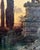 Early 20th Century Ferdinand Knab, Ancient Ruin at Sunset, 1900, Oil Painting on Wood, Framed For Sale - Image 5 of 8