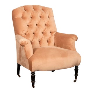 Antique Napoleon Tufted Armchair For Sale