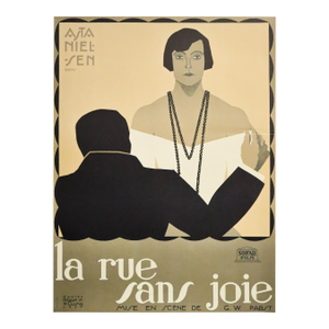 1925 French Film Poster, La Rue Sans Joie - Alain Cuny (2000's Re-Issue)