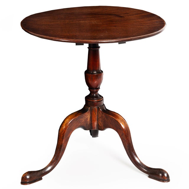 A RARE AND FINE QUEEN ANNE MAHOGANY MINIATURE SALESMAN'S SAMPLE TILT-TOP CANDLESTAND England, circa last quarter of the...