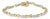 10K Two-Tone Gold 1/2 Cttw Diamond Alternating 3 Stone and X-Link 7" Bracelet (I-J Color, I2-I3 Clarity) For Sale