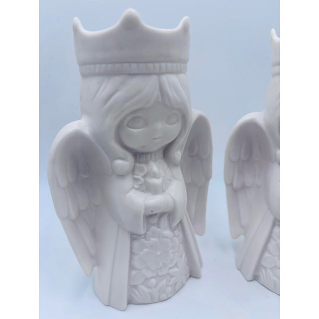 Adorable Vintage Ceramic Japanese Kawaii Angel Candle Holders. Matte finish. Be sure to hit the heart to favorite this item!