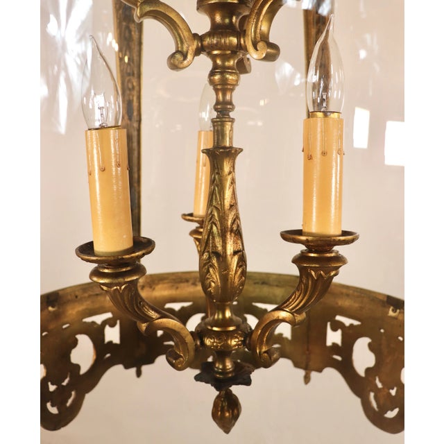 Late 19th Century French Louis XVI Style Gilt Bronze Lantern For Sale In Chicago - Image 6 of 13