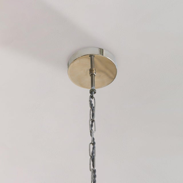 1970s Italian Pink Murano Glass Pendant Light in the Manner of Veca For Sale In Chicago - Image 6 of 9