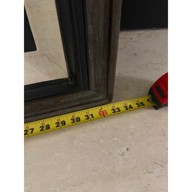 Blue VTG 1950s Mid Century Abstract City Scape Oil Painting 30x33 Signed For Sale - Image 8 of 8