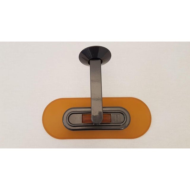 Yellow Glass and Metal Jill Wall Sconce by Perry King, Santiago Miranda and Gianluigi Arnaldi for Arteluce, 1980s For Sale - Image 4 of 12