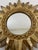Gold Vintage Mid Century Modern Gilded 12.5" Sunburst Wall Accent Mirror For Sale - Image 8 of 17
