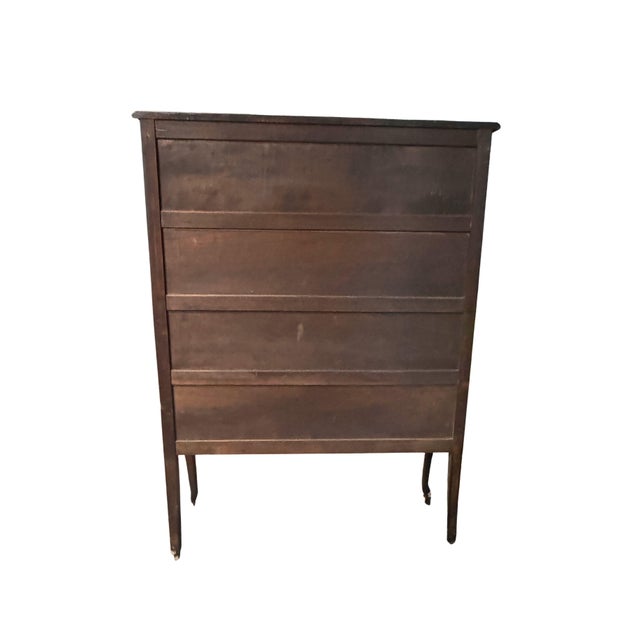 Antique Queen Anne Style Walnut Display Cabinet Bookcase Curio, C. 1920s For Sale In Miami - Image 6 of 13