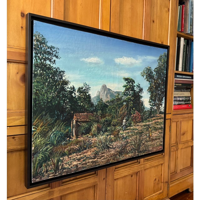 Paint Pair 1960s Mid-Century Rio De Janeiro Landscapes (2) by Willem v. Dyk, Framed For Sale - Image 7 of 10