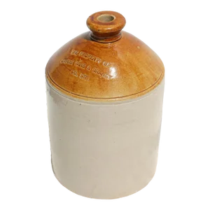 1930s South African One Gallon Stoneware Ginger Beer Jar, the Property of Castle Wine & Brandy Co. Ltd.