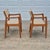 Brown 1970s D-Scan Danish Modern Style Teak Arm Chairs Oatmeal Upholstery, a Pair For Sale - Image 8 of 14