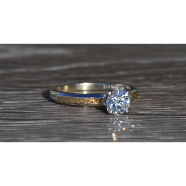 Metal The Sumner Street: Ladies 14K Two Tone 0.50 CTW Diamond Engagement Ring For Sale - Image 7 of 10