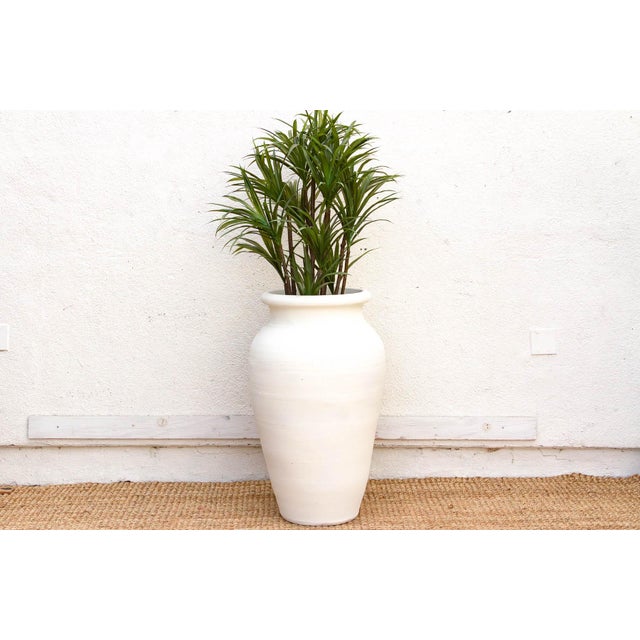Mediterranean Tall Aegean Hand-Painted Mediterranean Planter For Sale - Image 3 of 7
