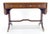 Yew Wood Drop Leaves Two Drawers Low Profile Brass Feet Desk Console Table MINT 2x 11" leaves with an extended table...