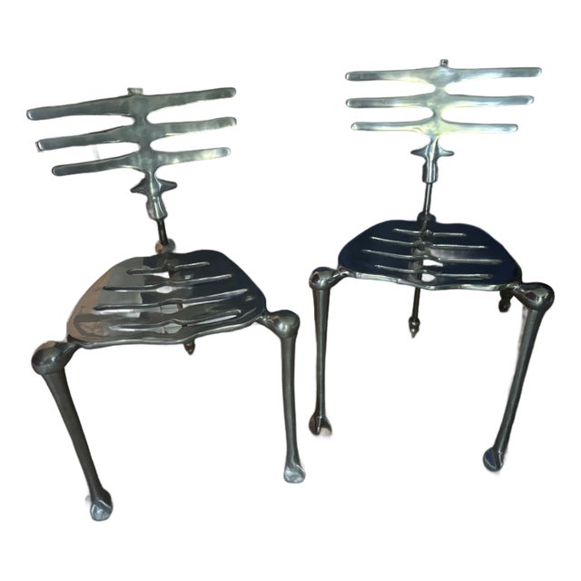 Vintage Michael Aram Skeleton Chairs, a Pair For Sale