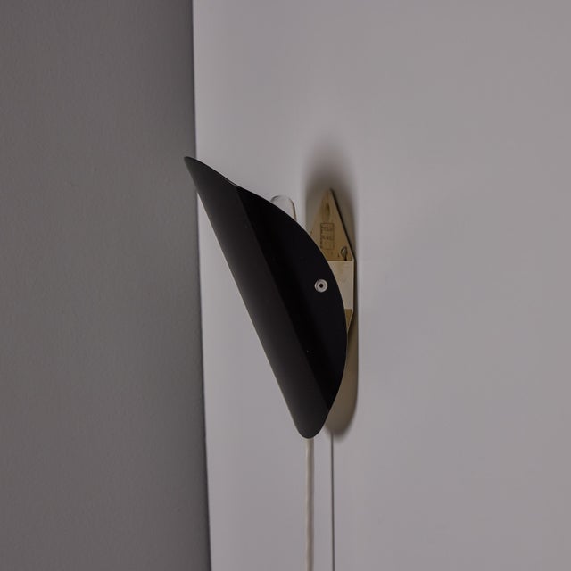 Mid-Century Modern 1960s Bent Karlby Model 23.3010 Black & White Adjustable Plug-in Wall Lamp for Lyfa For Sale - Image 3 of 18