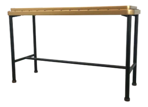 Campaign Style Gold Finished Ace Console Table