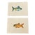1990s Watercolor Fish Paintings Small Scale - a Pair For Sale
