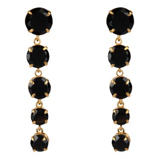 Isabella Earrings (Black) (Clip On) For Sale