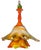 Murano Art Glass Looped Abstract Orange White Pendant Light For Sale - Image 12 of 18