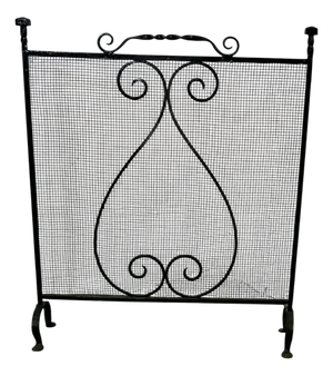 Large Wrought Iron Fire Screen, 1890s