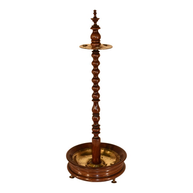 Early 19th Century American Walnut Tavern Pipe Stand For Sale