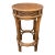 Vintage Chinoiserie Style Rattan Bar Table With Woven Apron For Sale
