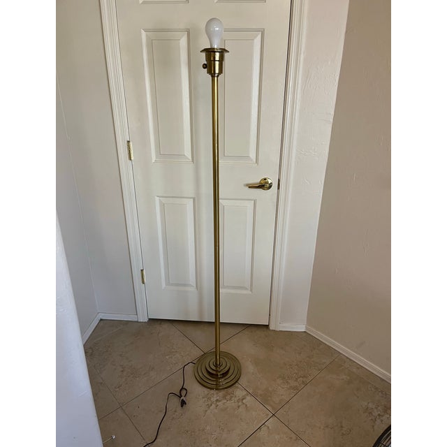 Vintage Brass Stiffel Torchiere Floor Lamp For Sale - Image 9 of 12