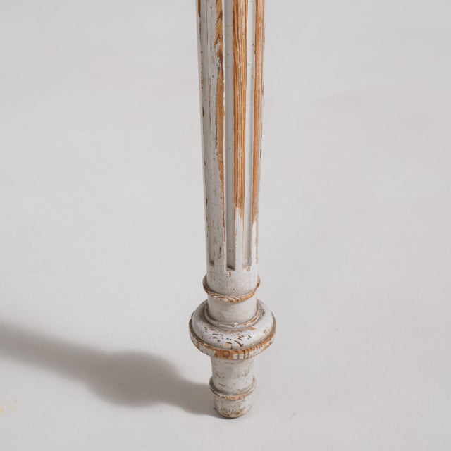 Wood Louis XVI White Patinated Table, Neoclassical Style, France, Circa 1900 For Sale - Image 7 of 13