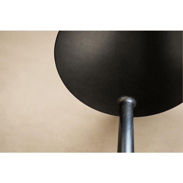 Ricardo Fasanello “Ciranda” Bar Stools in Black Carbon Steel and Original Leather, Set of Three, Brazil, 1986 For Sale - Image 11 of 18