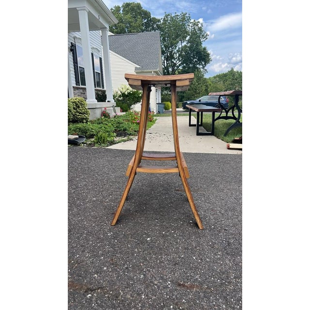 Handmade Wooden Wine Barrel Bar Stools (Set of 3) For Sale In Philadelphia - Image 6 of 8