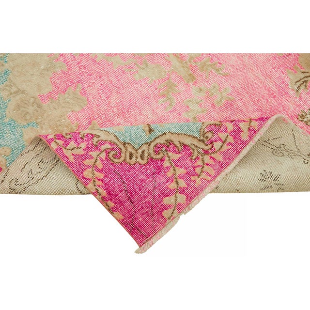 Vintage Turkish Hand Carved Rug For Sale - Image 6 of 7