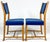 A beautiful and sleek set of 6 Danish modern dining chairs. The chairs are of carved and figured oak and are upholstered...