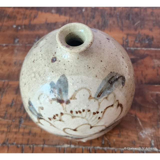 Japanese Vintage Hand Thrown Studio Stoneware Art Vase, Possibly Japanese, 1970s For Sale - Image 3 of 9