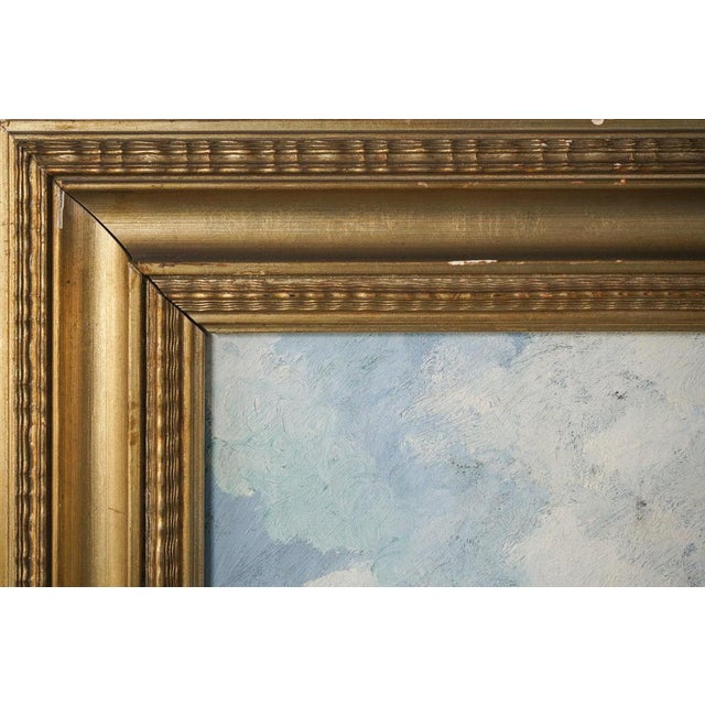 Textile Summer Landscape, Oil on Canvas, Framed For Sale - Image 7 of 9