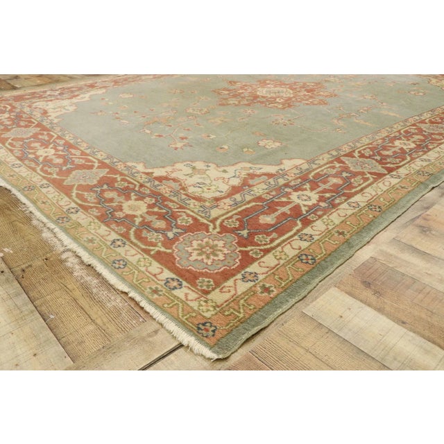 Antique Turkish Oushak Rug, 08'02 X 11'01 For Sale In Dallas - Image 6 of 9