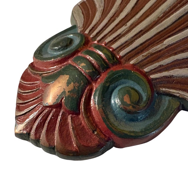 1990s Brass & Wood Display Shelf Sconce For Sale - Image 5 of 10