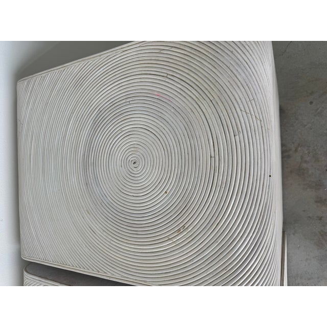 1970s Vintage Gabriella Crespi Style Pencil Reed Nightstands – Pair For Sale - Image 13 of 17