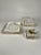 3 Piece Set of Vintage Lucite With Gold and Chrome Banded Pieces From Palm Beach 1970's For Sale In Chicago - Image 6 of 9
